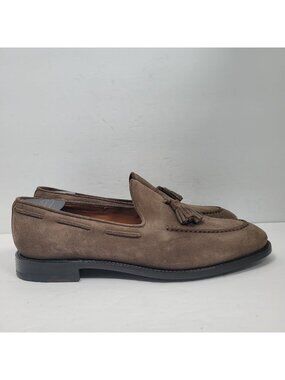Hall Madden Men's Brown Suede Tassel Loafers Dress Shoes US Size 11 EU 44